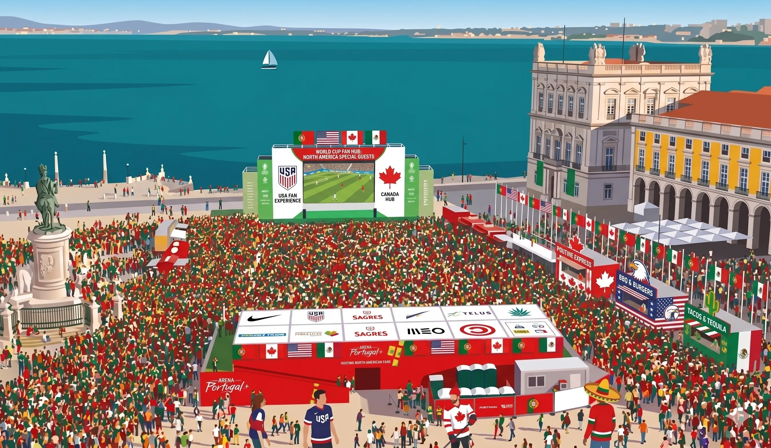 Lisboa Football Arena, no Terreiro do Paço